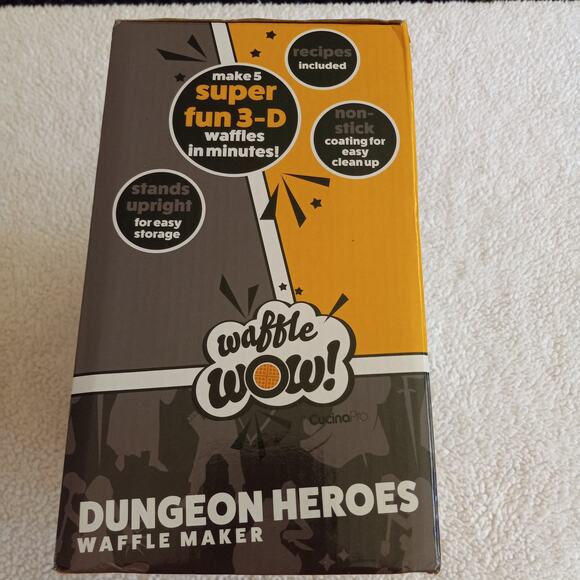 Waffle Wow by CucinaPro Dungeon Heroes Waffle Maker New in Box - Picture 4 of 5